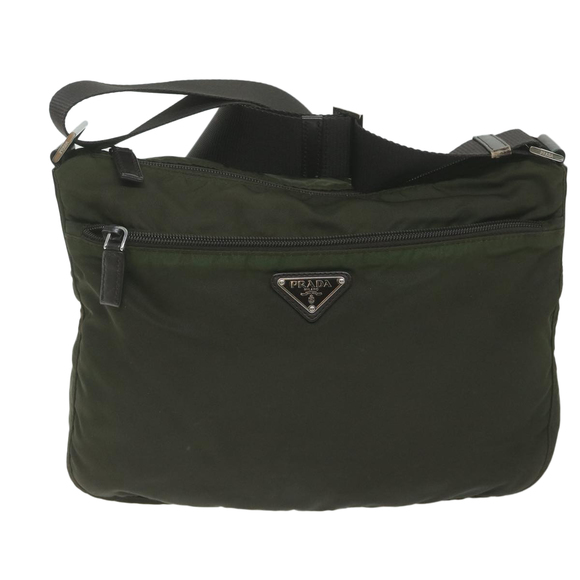 PRADA Shoulder Bag Nylon Khaki Auth 62330 - Picture 2 of 16